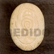 Natural oval melo w/ carving Shell Pendant Shell Pendant