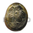 oval black lip w/ Shell Pendant