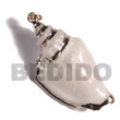 Natural White canarium shell molten gold metal pendant Shell Pendant