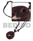 Natural Round Clay Shark Tooth Tribal Clay Jewelry Surfers Necklace