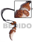Natural Cowrie Tiger Shell fang Tribal Clay Necklace Surfers Necklace