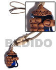 Natural Clay Fingers with Gemstone Tribal Clay Necklace Surfers Necklace