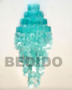 Natural 4 layers monogram capiz Wind Chimes Chandeliers Wind Chimes Chandeliers