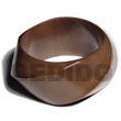 Natural Twisted Natural Wood Chunky Bangle Mocca Brown Wooden Bangles