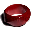 Natural Twisted Natural Wood Chunky Bangle Flashy Red Wooden Bangles