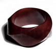 Natural Twisted Natural Wood Chunky Bangle Reddish Brown Wooden Bangles
