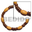 Natural elastic wood and coco Wooden Bracelets Wooden Bracelets