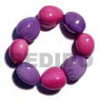 elastic 8 pcs. Wooden Imitation Kukui Nuts