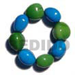 Natural elastic 8 pcs. Wooden Imitation Kukui Nuts Wooden Imitation Kukui Nuts