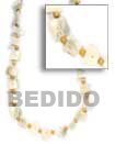 side drill sqaure cut Natural Combination Necklace