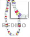 natural coco heishe necklace Natural Combination Necklace