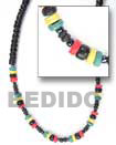 rasta coco necklace Natural Combination Necklace