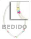 crazy cut white shell necklace