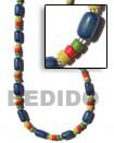 blue buri seed necklace