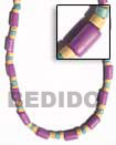 violet wood tube necklace Natural Combination Necklace