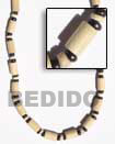 natural white wood tube Natural Combination Necklace