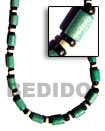 green wood tube necklace Natural Combination Necklace