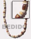 natural necklace with wood Natural Combination Necklace