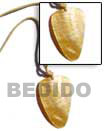 leather thong w/ mop shell pendant necklace