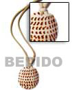 leather thong w/ cunos shell and bone necklace