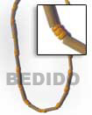 bamboo tube w/ coco Natural Combination Necklace