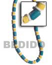 wood tube w/ white shell alternate necklace