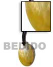 leather thong w/ oval Leather Necklace