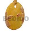 MOP oval w/ skin Shell Pendant
