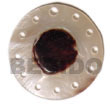round hammershell w/ skin Shell Pendant