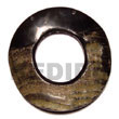 round 80mm  black horn pendants