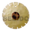 mop round wheel flower w/ cowrie shell nectar  45mm pendants