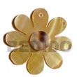 MOP flower w/ cowrie Shell Pendant