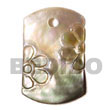 black lip dog tag Shell Pendant