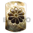 dog tag blacklip w/ Shell Pendant