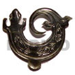 blacklip lizard carving 50mm Shell Pendant