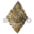 blacklip diamond carving 50mm Shell Pendant