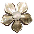 blacklip 5 petal flower Shell Pendant