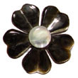 blacklip 5 hearts petal Shell Pendant