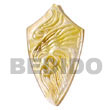 MOP shield w/ carving Shell Pendant