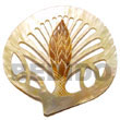 60mm carved MOP w/ Shell Pendant