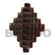 black tab checkered cross Shell Pendant