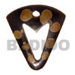 Natural horn w/ design 40mm Bone Horn Pendant
