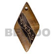 Natural natural horn diamond w/ Bone Horn Pendant