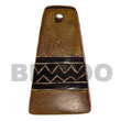 Natural aztec carving natural horn Bone Horn Pendant