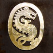 oval MOP dragon carving Shell Pendant