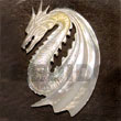 flying dragon MOP carving Shell Pendant
