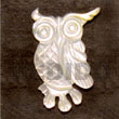 owl MOP carving 40mm Shell Pendant