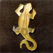 lizard carving MOP 45mm Shell Pendant