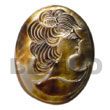 oval black lip tiger Shell Pendant