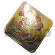 square 40mm blacklip w/ Hand Painted Pendant